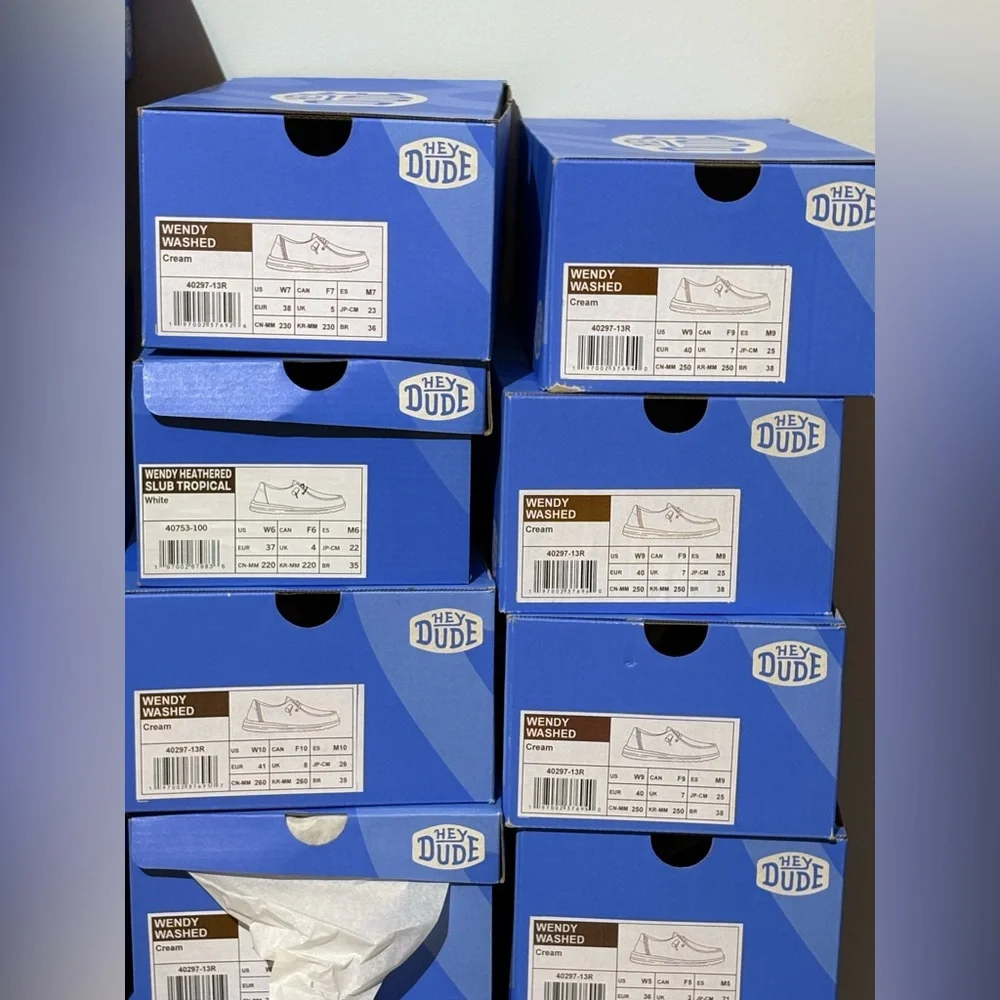 x20 HEY DUDE Shoe Boxes EMPTY